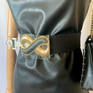 VINTAGE 1980'S WIDE STATEMENT STRETCH BELT